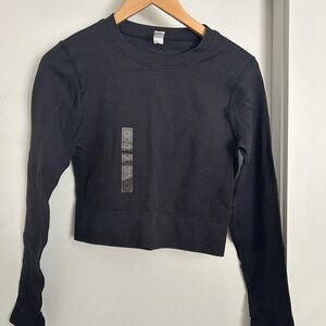 DSG Black Long Sleeve Women's Crop Tee